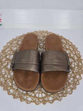 Gentle Souls Women's Golum Metallic Bronze Slide Sandals Size 11